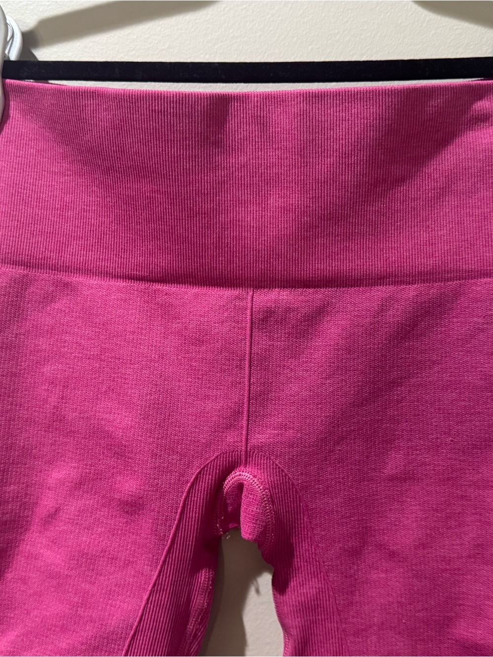 Lululemon In The Flow Crop Pink Seamless Ruched Ribbed Cropped Leggings Size M - Picture 5 of 7